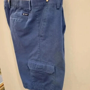 Chaps 100% Denim Cotton Men's Cargo Shorts Leg  Pockets